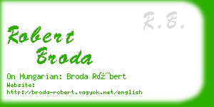 robert broda business card